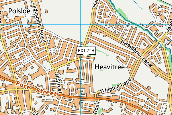 EX1 2TH map - OS VectorMap District (Ordnance Survey)