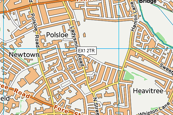 EX1 2TR map - OS VectorMap District (Ordnance Survey)