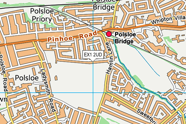 EX1 2UD map - OS VectorMap District (Ordnance Survey)