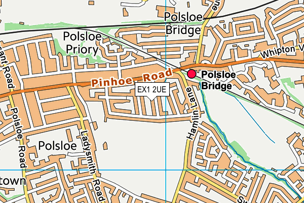 EX1 2UE map - OS VectorMap District (Ordnance Survey)