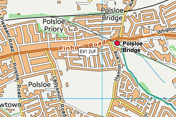 EX1 2UF map - OS VectorMap District (Ordnance Survey)