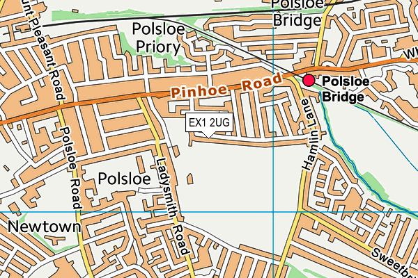 EX1 2UG map - OS VectorMap District (Ordnance Survey)