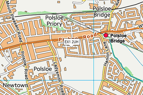 EX1 2UH map - OS VectorMap District (Ordnance Survey)