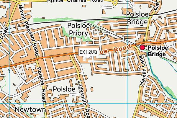 EX1 2UQ map - OS VectorMap District (Ordnance Survey)