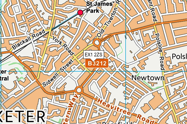 EX1 2ZS map - OS VectorMap District (Ordnance Survey)
