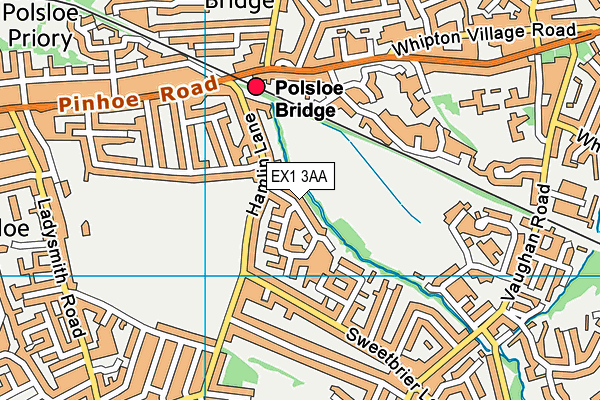 EX1 3AA map - OS VectorMap District (Ordnance Survey)