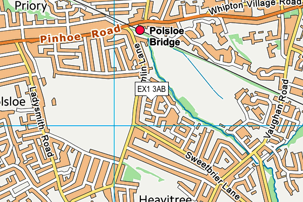 EX1 3AB map - OS VectorMap District (Ordnance Survey)