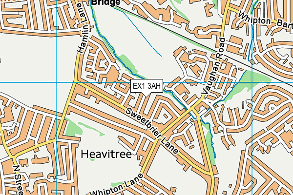 EX1 3AH map - OS VectorMap District (Ordnance Survey)