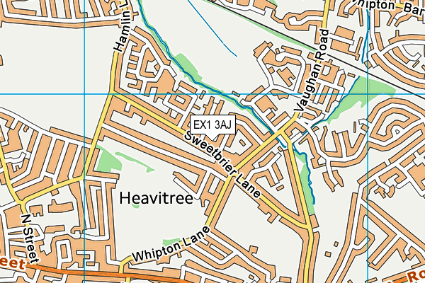 EX1 3AJ map - OS VectorMap District (Ordnance Survey)