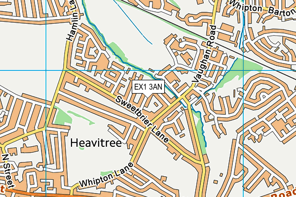 EX1 3AN map - OS VectorMap District (Ordnance Survey)