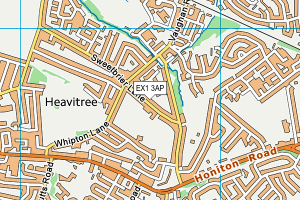 EX1 3AP map - OS VectorMap District (Ordnance Survey)