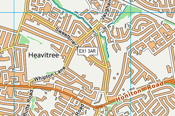 EX1 3AR map - OS VectorMap District (Ordnance Survey)