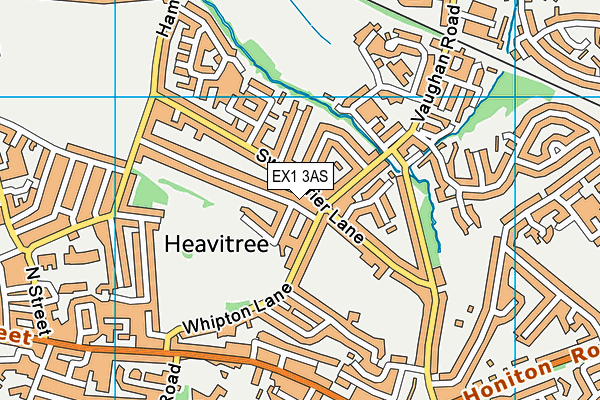 EX1 3AS map - OS VectorMap District (Ordnance Survey)