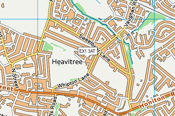 EX1 3AT map - OS VectorMap District (Ordnance Survey)