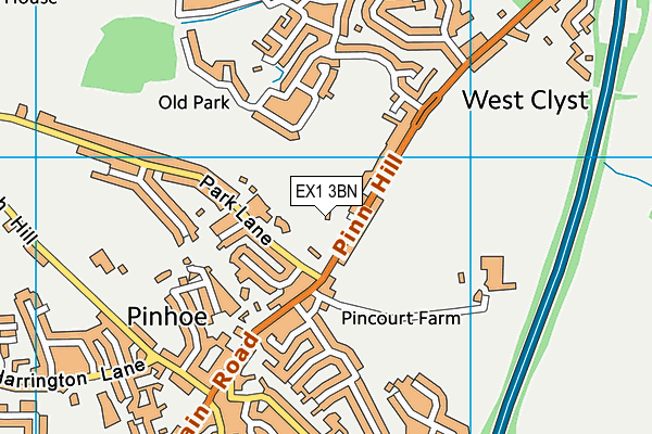 EX1 3BN map - OS VectorMap District (Ordnance Survey)
