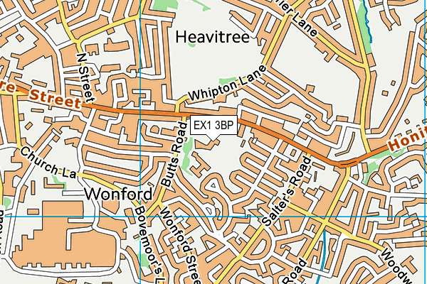 EX1 3BP map - OS VectorMap District (Ordnance Survey)