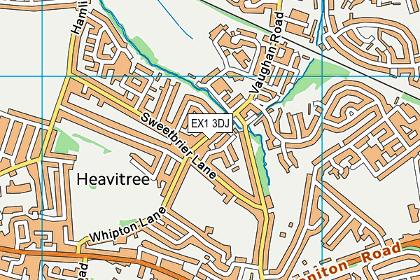 EX1 3DJ map - OS VectorMap District (Ordnance Survey)