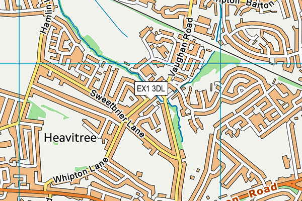EX1 3DL map - OS VectorMap District (Ordnance Survey)