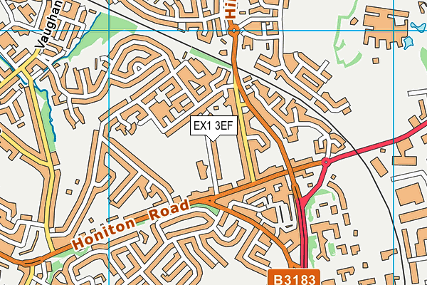 EX1 3EF map - OS VectorMap District (Ordnance Survey)