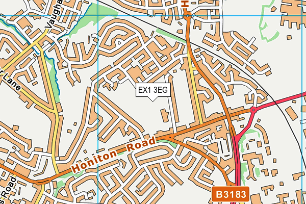 EX1 3EG map - OS VectorMap District (Ordnance Survey)