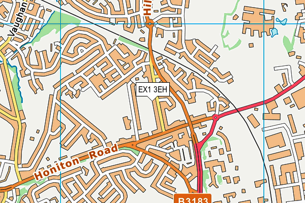 EX1 3EH map - OS VectorMap District (Ordnance Survey)