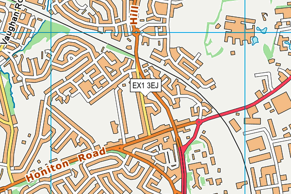 EX1 3EJ map - OS VectorMap District (Ordnance Survey)