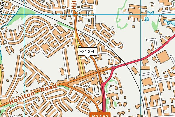 EX1 3EL map - OS VectorMap District (Ordnance Survey)