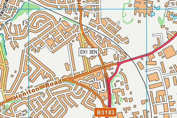 EX1 3EN map - OS VectorMap District (Ordnance Survey)