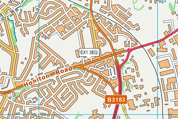 EX1 3EQ map - OS VectorMap District (Ordnance Survey)