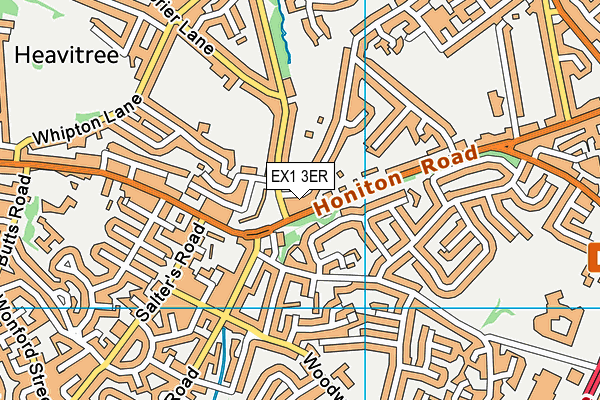 EX1 3ER map - OS VectorMap District (Ordnance Survey)