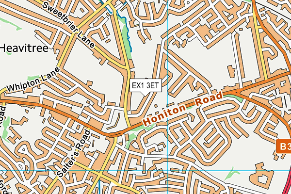 EX1 3ET map - OS VectorMap District (Ordnance Survey)