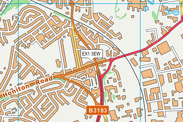 EX1 3EW map - OS VectorMap District (Ordnance Survey)