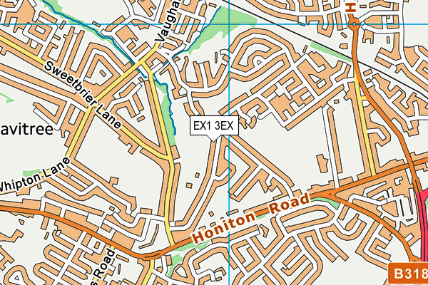 EX1 3EX map - OS VectorMap District (Ordnance Survey)