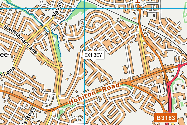 EX1 3EY map - OS VectorMap District (Ordnance Survey)