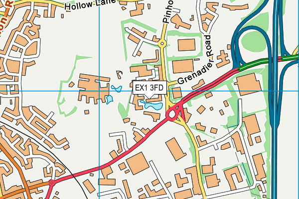 EX1 3FD map - OS VectorMap District (Ordnance Survey)