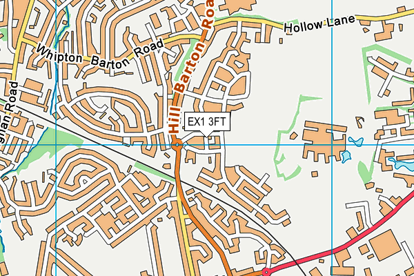 EX1 3FT map - OS VectorMap District (Ordnance Survey)