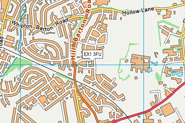 EX1 3FU map - OS VectorMap District (Ordnance Survey)