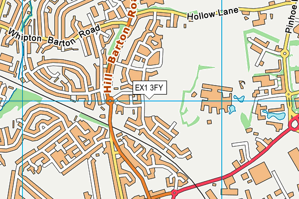 EX1 3FY map - OS VectorMap District (Ordnance Survey)