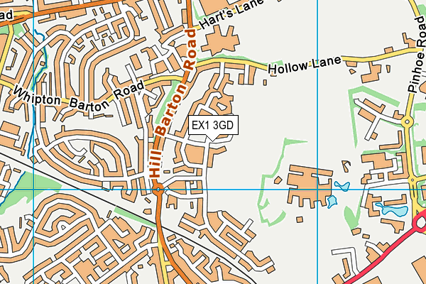 EX1 3GD map - OS VectorMap District (Ordnance Survey)