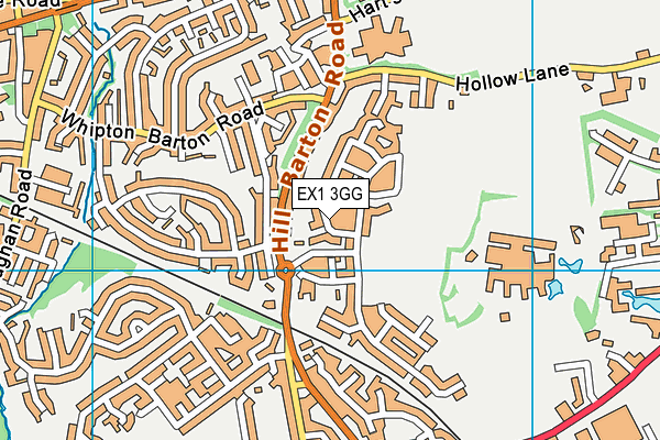 EX1 3GG map - OS VectorMap District (Ordnance Survey)