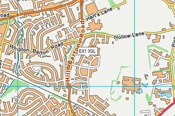 EX1 3GL map - OS VectorMap District (Ordnance Survey)