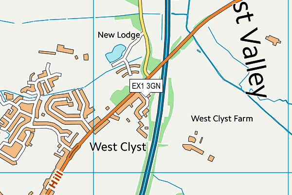 EX1 3GN map - OS VectorMap District (Ordnance Survey)