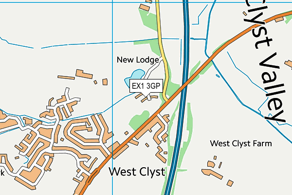 EX1 3GP map - OS VectorMap District (Ordnance Survey)