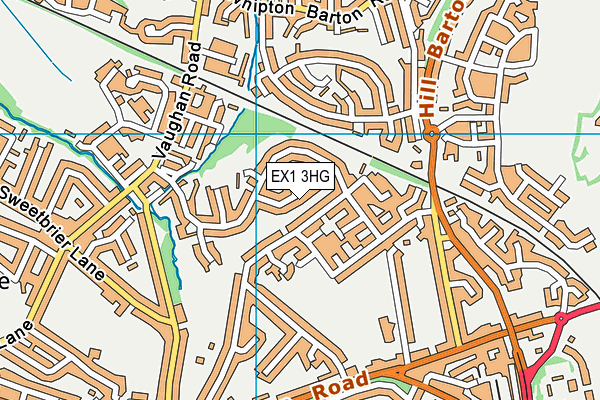 EX1 3HG map - OS VectorMap District (Ordnance Survey)