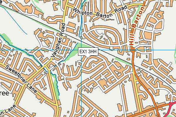 EX1 3HH map - OS VectorMap District (Ordnance Survey)