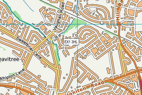 EX1 3HL map - OS VectorMap District (Ordnance Survey)