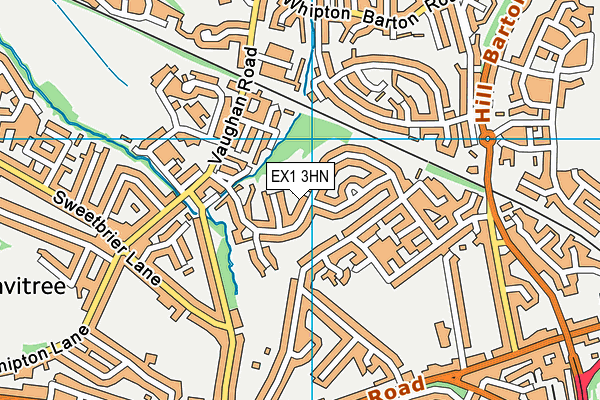 EX1 3HN map - OS VectorMap District (Ordnance Survey)