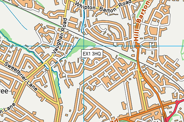 EX1 3HQ map - OS VectorMap District (Ordnance Survey)