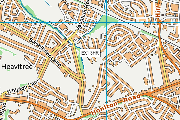 EX1 3HR map - OS VectorMap District (Ordnance Survey)