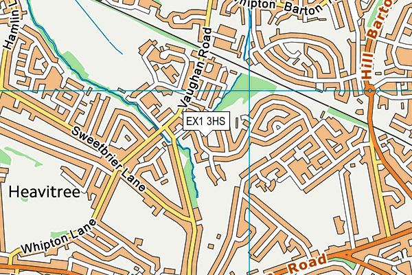 EX1 3HS map - OS VectorMap District (Ordnance Survey)